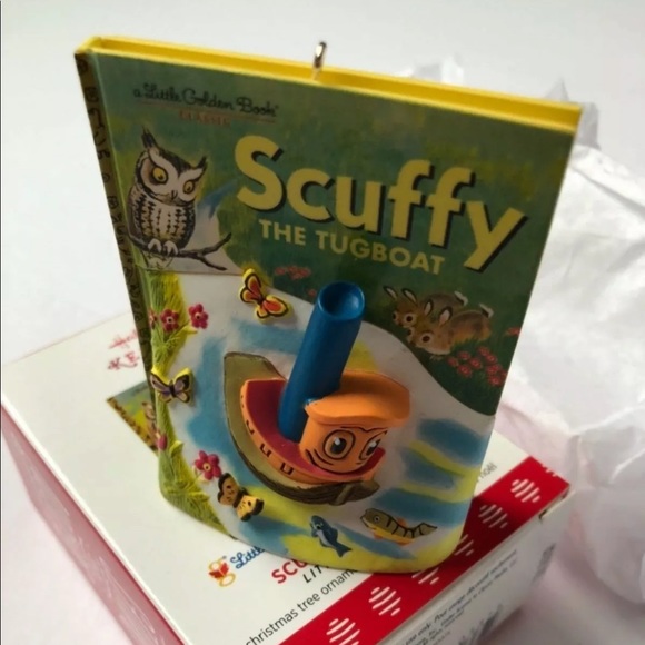 Hallmark Christmas Tree Ornament SCUFFY Tugboat Golden Books Retro Design - Picture 8 of 10